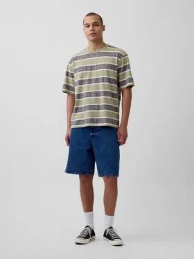 Tričko Keith Haring s pruhy v oversized střihu