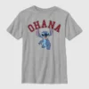 Tričko Lilo a Stitch Ohana v univerzitním stylu
