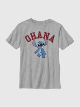 Tričko Lilo a Stitch Ohana v univerzitním stylu