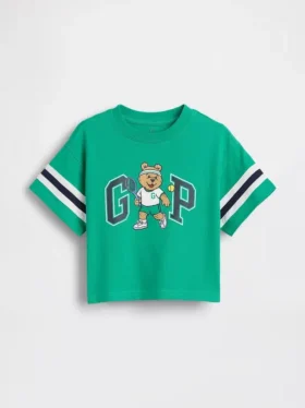Tričko pro miminka a batolata s grafickým logem Brannan Bear Varsity v oversized střihu