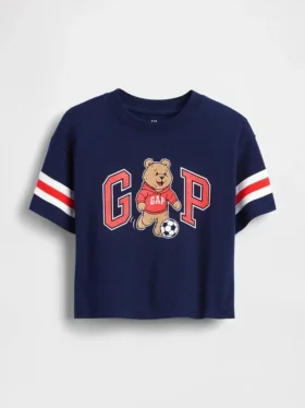 Tričko pro miminka a batolata s grafickým logem Brannan Bear Varsity v oversized střihu