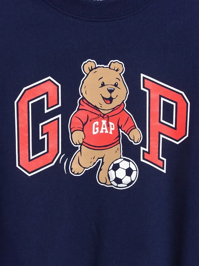 Tričko pro miminka a batolata s grafickým logem Brannan Bear Varsity v oversized střihu