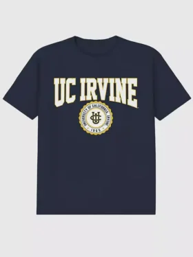 Tričko s grafickým motivem univerzitního znaku University of California Irvine