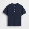 Tričko s kapesem a výstřihem Henley pro miminka a batolata