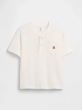 Tričko s kapesem a výstřihem Henley pro miminka a batolata
