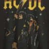 Tričko s potiskem Ac/Dc v volném střihu
