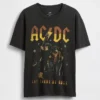 Tričko s potiskem Ac/Dc v volném střihu