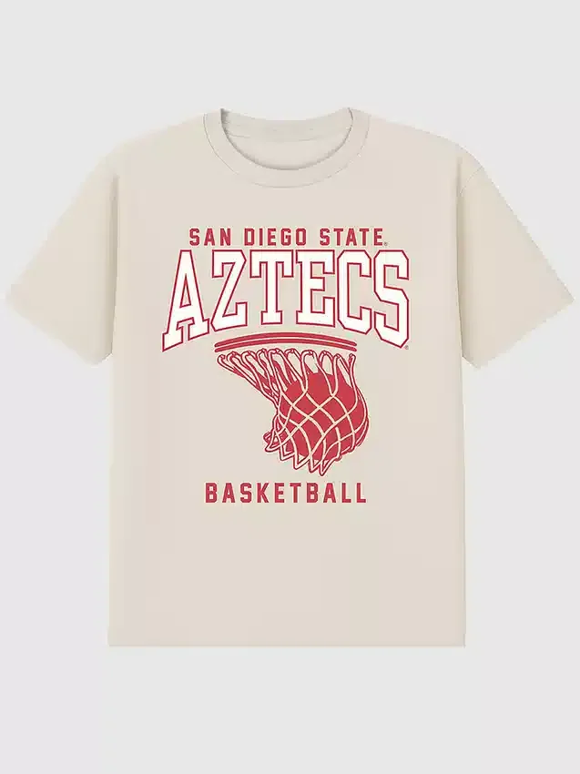 Tričko s potiskem basketbalového koše San Diego State University