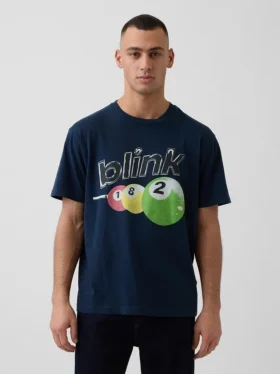 Tričko s potiskem Blink 182 v volném střihu