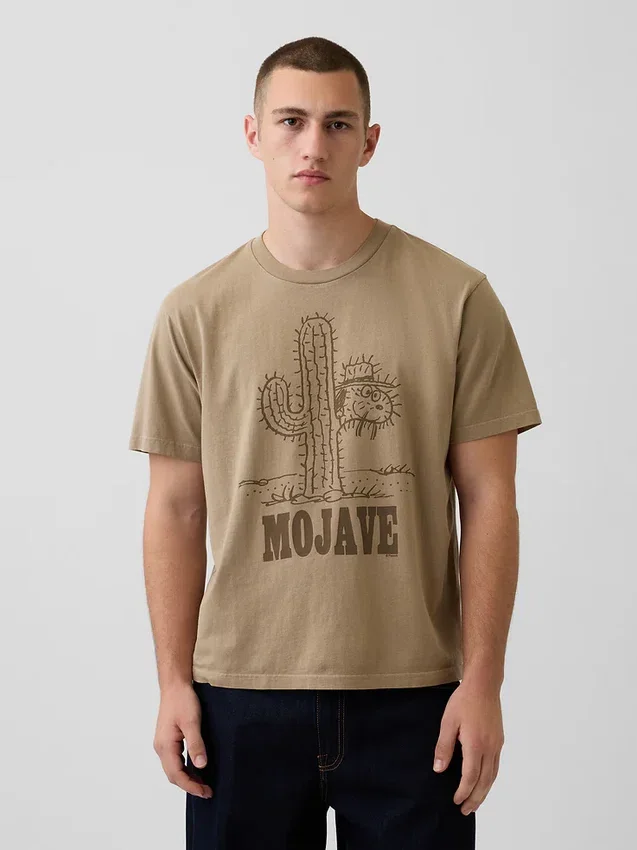 Tričko s potiskem Snoopy Mojave v volném střihu