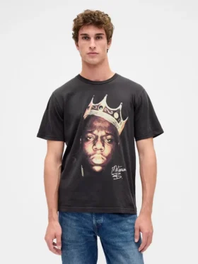 Tričko s potiskem The Notorious B.I.G. v volném střihu