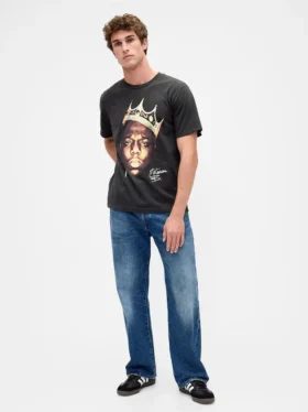 Tričko s potiskem The Notorious B.I.G. v volném střihu