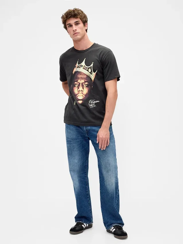 Tričko s potiskem The Notorious B.I.G. v volném střihu