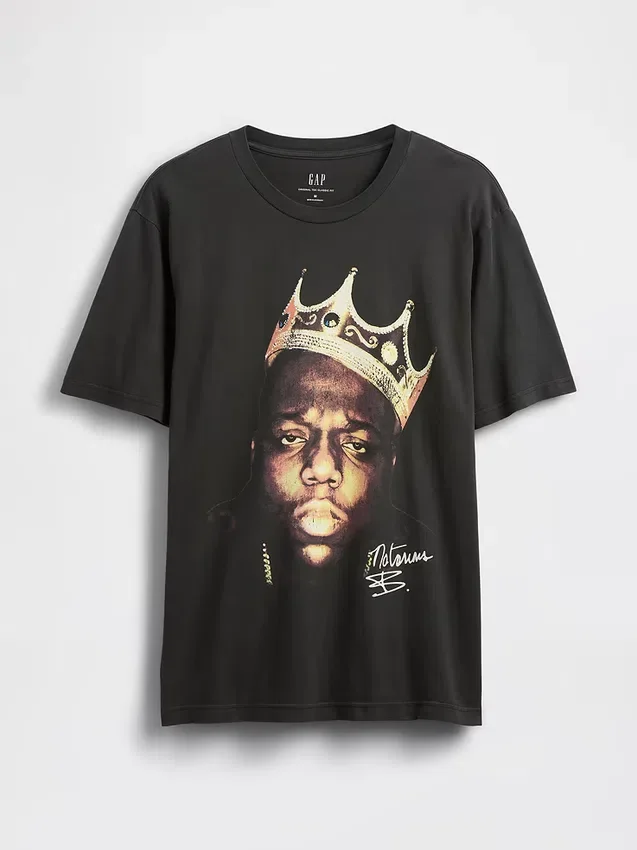 Tričko s potiskem The Notorious B.I.G. v volném střihu