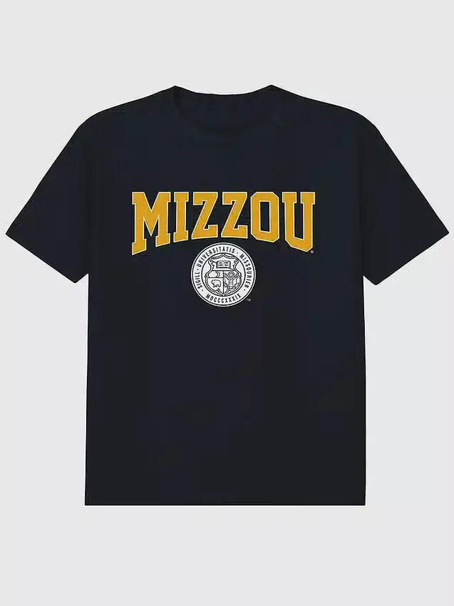 Tričko s potiskem univerzitního znaku University of Missouri