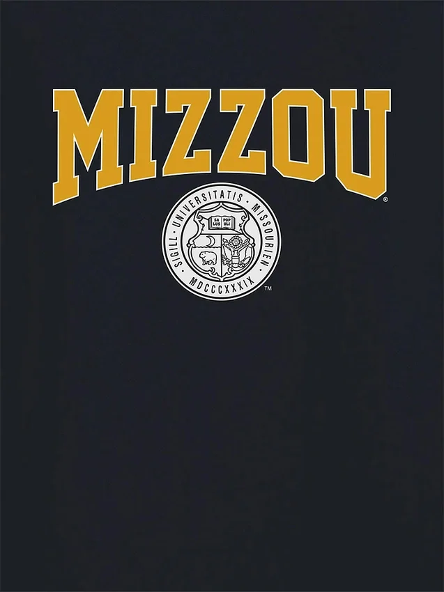 Tričko s potiskem univerzitního znaku University of Missouri