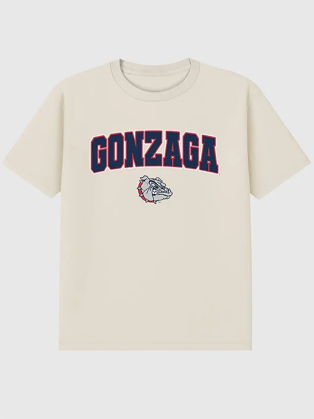 Tričko s tmavým grafickým motivem Arch Logo Gonzaga University