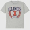 Tričko s tmavým grafickým motivem „Laurels“ z University of Illinois