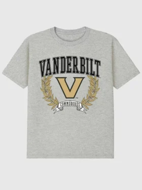 Tričko s tmavým grafickým motivem „Laurels“ z Vanderbilt University
