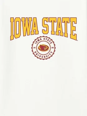 Tričko s tmavým grafickým motivem univerzitního znaku Iowa State University