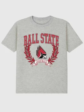 Tričko s tmavým potiskem „Laurels“ z Ball State University