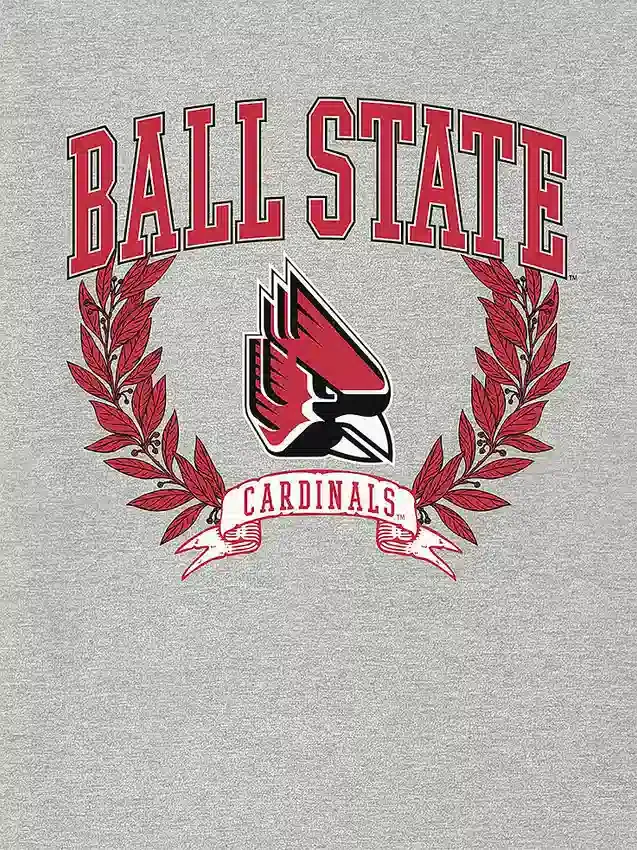 Tričko s tmavým potiskem „Laurels“ z Ball State University
