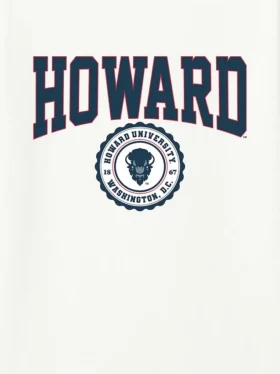 Tričko s tmavým potiskem s univerzitním znakem Howard University