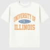 Tričko s vintage potiskem „Fighting Illini“ z University of Illinois