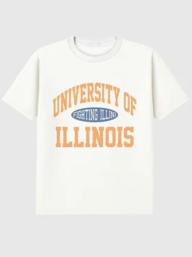 Tričko s vintage potiskem „Fighting Illini“ z University of Illinois