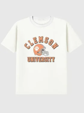 Tričko s vintage potiskem fotbalového týmu Clemson University
