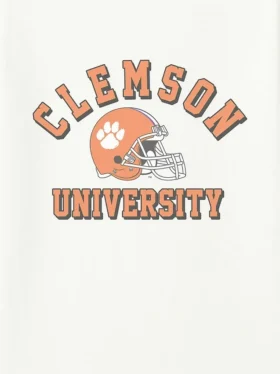 Tričko s vintage potiskem fotbalového týmu Clemson University