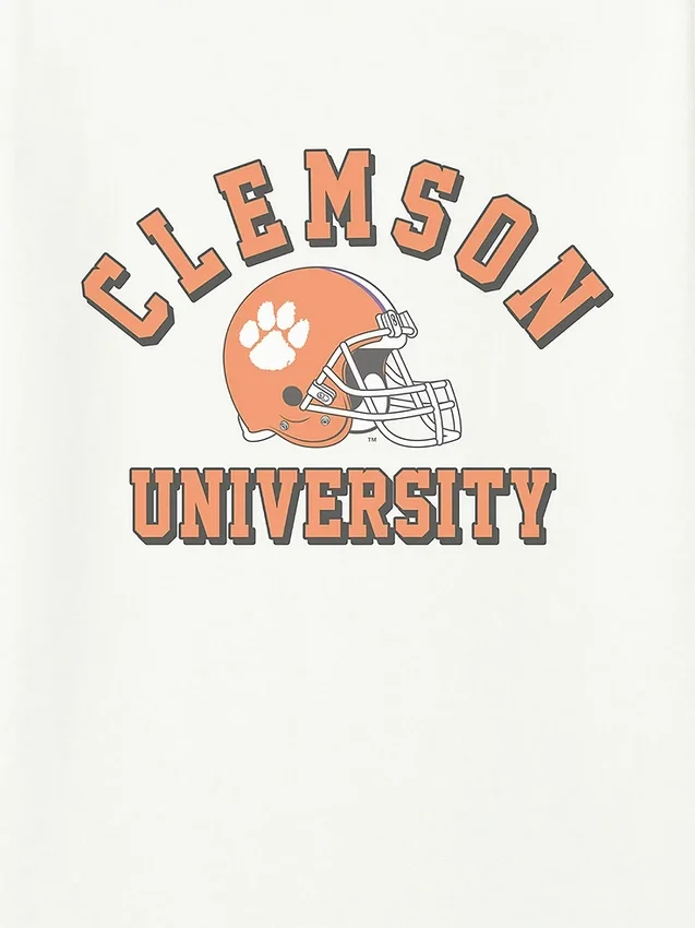 Tričko s vintage potiskem fotbalového týmu Clemson University