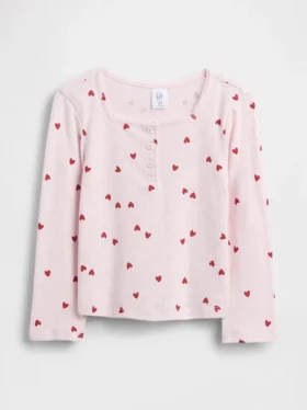 Tričko s výstřihem Henley pro miminka a batolata