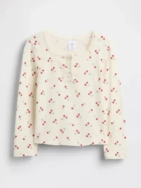 Tričko s výstřihem Henley pro miminka a batolata