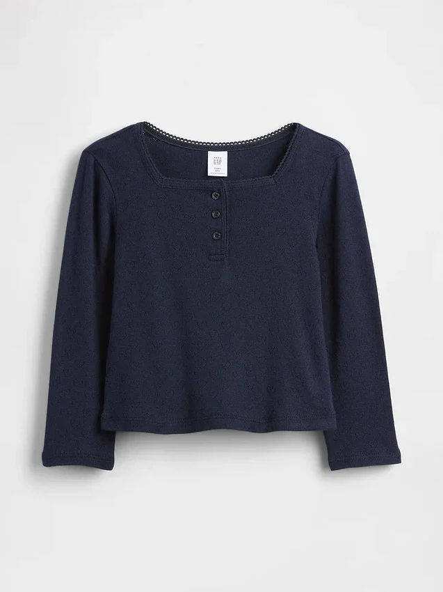 Tričko s výstřihem Henley pro miminka a batolata