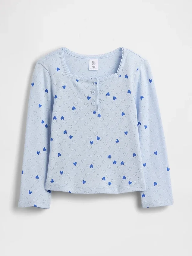 Tričko s výstřihem Henley pro miminka a batolata