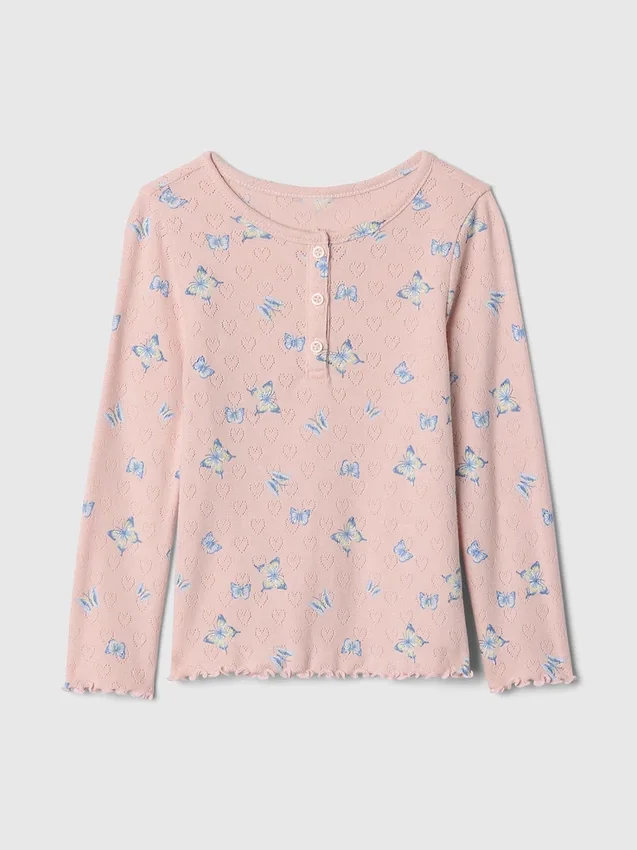 Tričko s výstřihem Henley pro miminka a batolata