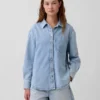 Ultra měkká džínová košile v oversized střihu