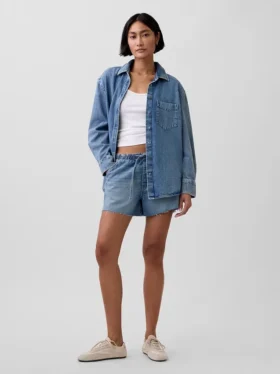 Ultra měkká džínová košile v oversized střihu