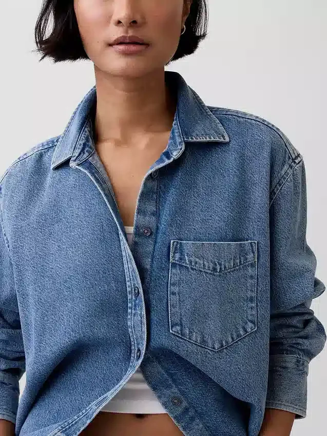 Ultra měkká džínová košile v oversized střihu