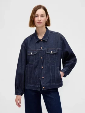 Ultra měkká oversized džínová bunda s balónovými rukávy