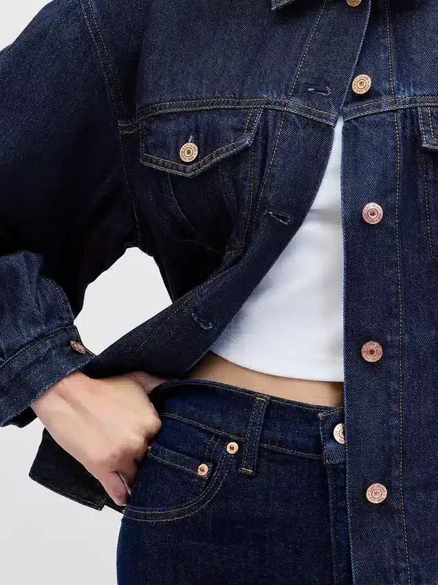 Ultra měkká oversized džínová bunda s balónovými rukávy