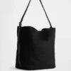 Veganská semišová taška typu „bucket“