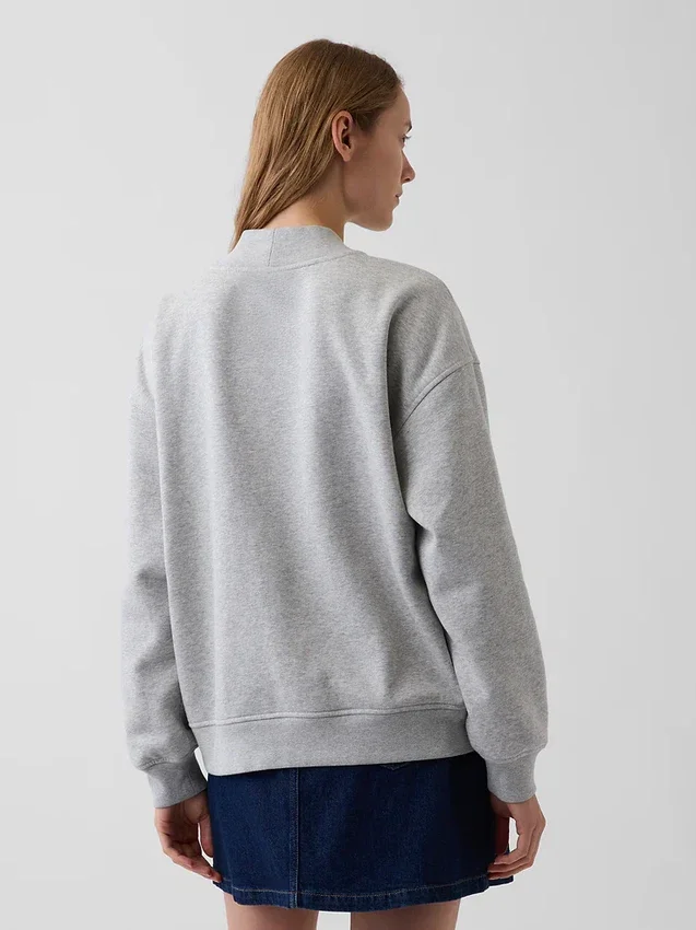Vintagesoft Oversized mikina s logem a stojáčkem