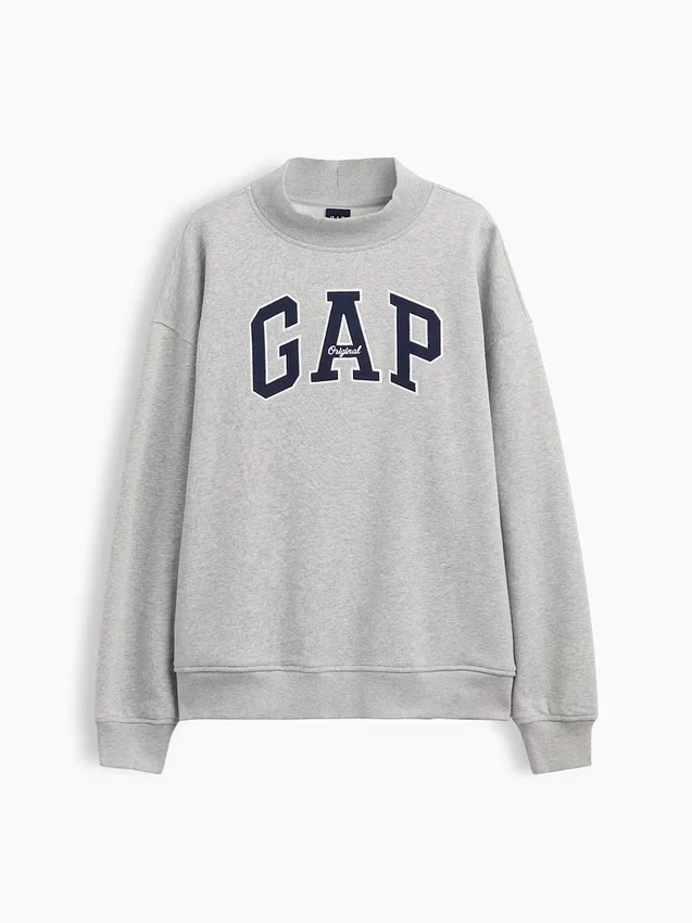 Vintagesoft Oversized mikina s logem a stojáčkem