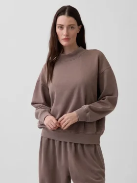 Vintagesoft Oversized mikina s tunikovým střihem a stojáčkem