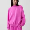 Vintagesoft Oversized mikina s tunikovým střihem a stojáčkem