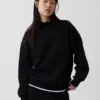 Vintagesoft Oversized mikina s tunikovým střihem a stojáčkem
