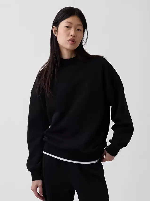 Vintagesoft Oversized mikina s tunikovým střihem a stojáčkem