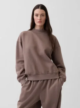 Vintagesoft Oversized mikina s tunikovým střihem a stojáčkem